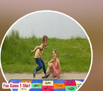 Outdoor hopscotch game